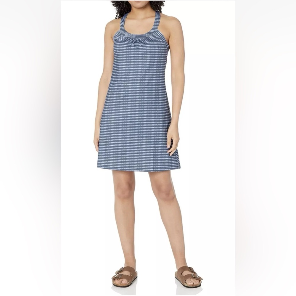 NEW prAna Women’s Cantine Grey-Blue Wicker Dress Clothing For Positive Change~XS